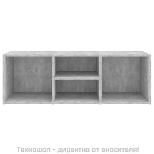 Пейка за съхранение на обувки, бетонно сива, 105x35x35 см