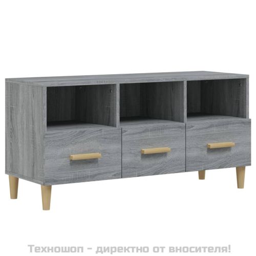 ТB шкаф, сив сонома, 102x36x50 см, инженерно дърво