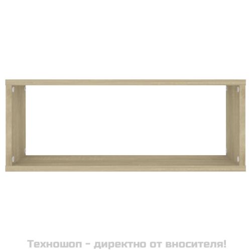 Стенни кубични рафтове, 6 бр, дъб сонома, 60x15x23 см