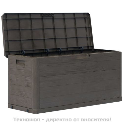 Градинска кутия за съхранение, 280 л, кафява