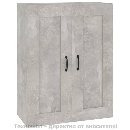 Окачен стенен шкаф, бетонно сиво, 69,5x32,5x90 см