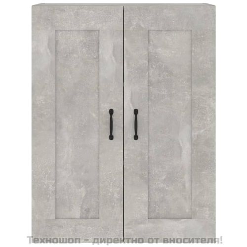 Окачен стенен шкаф, бетонно сиво, 69,5x32,5x90 см