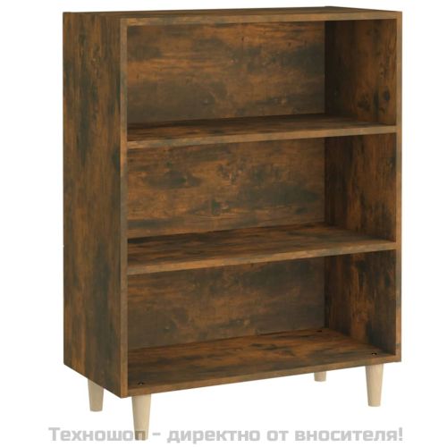 Сайдборд, опушен дъб, 69,5x32,5x90 см, инженерно дърво