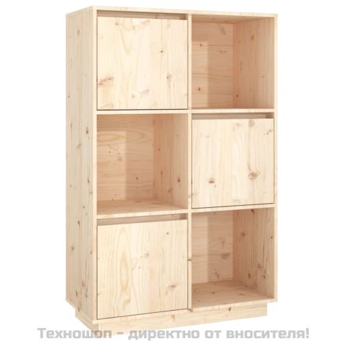 Висок шкаф, 74x35x117 см, борово дърво масив