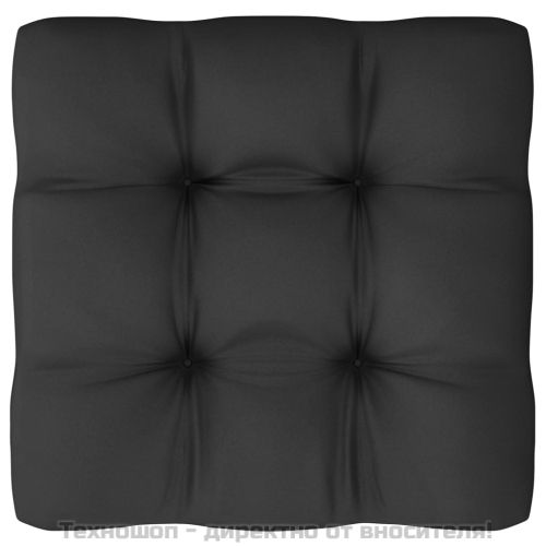 Градински ъглов диван с възглавници антрацит борово дърво масив