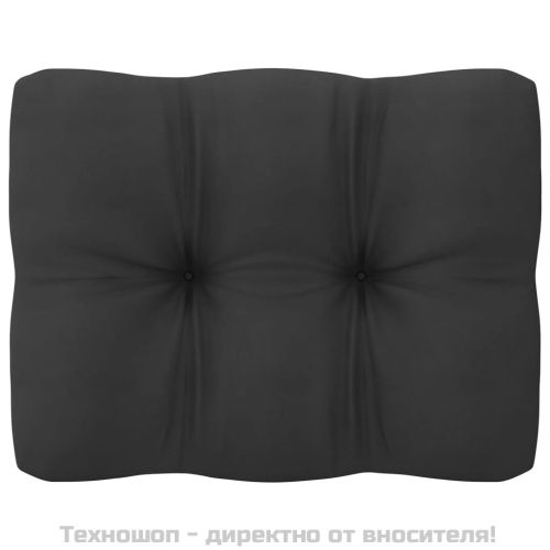 Градински ъглов диван с възглавници антрацит борово дърво масив