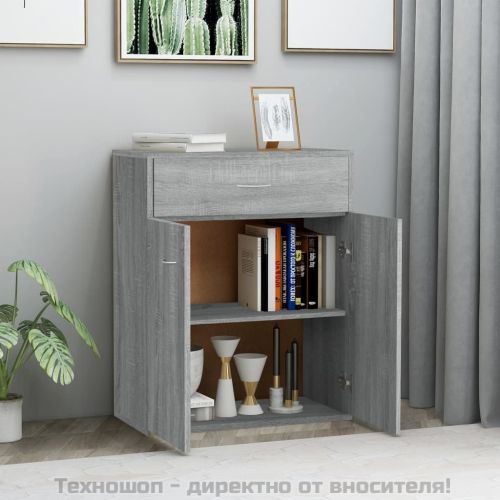 Сайдборд, сив сонома, 60x30x75 см, инженерно дърво