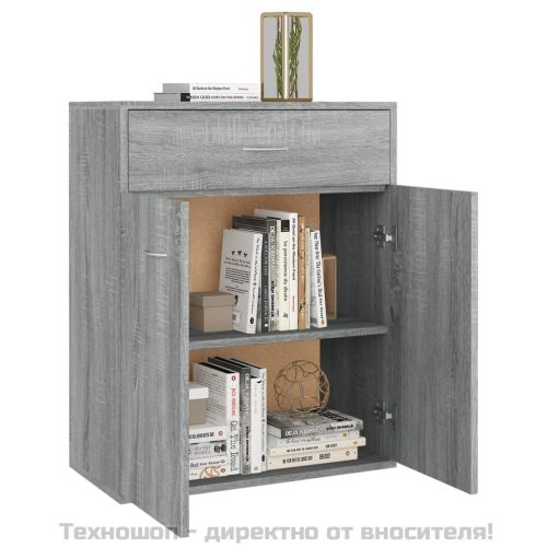 Сайдборд, сив сонома, 60x30x75 см, инженерно дърво