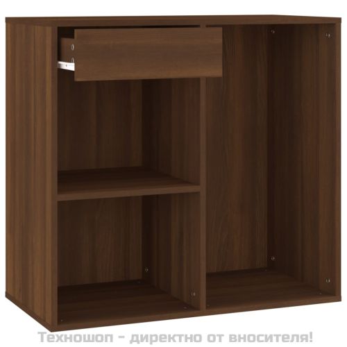Козметичен шкаф, кафяв дъб, 80x40x75 см, инженерно дърво