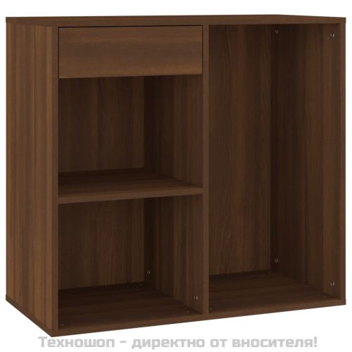 Козметичен шкаф, кафяв дъб, 80x40x75 см, инженерно дърво