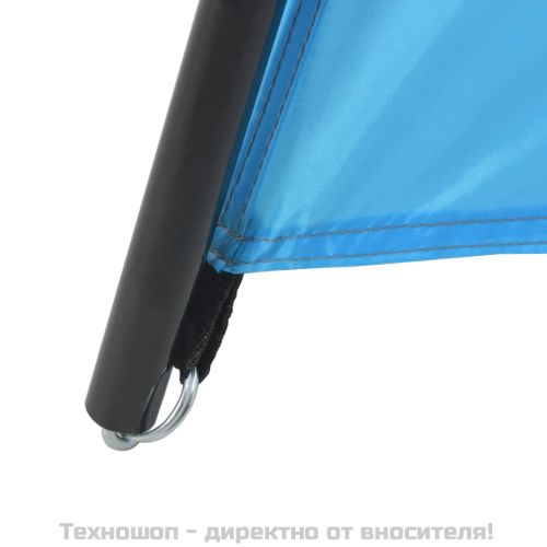 Палатка за басейн, текстил, 590x520x250 см, синя