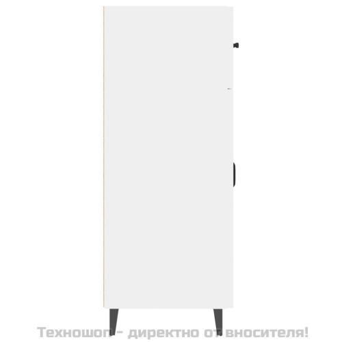 Сайдборд, бял, 69,5x34x90 см, инженерно дърво