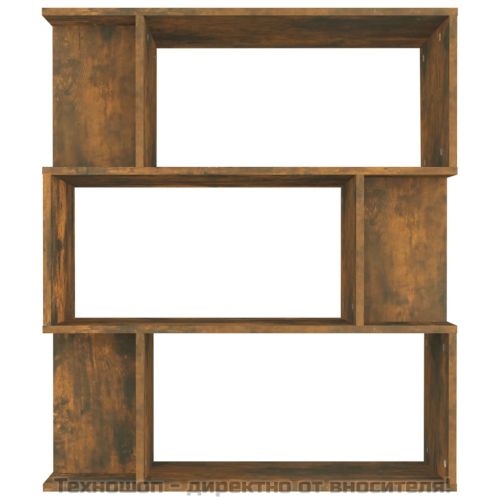 Библиотека/разделител, опушен дъб, 80x24x96 см, инженерно дърво