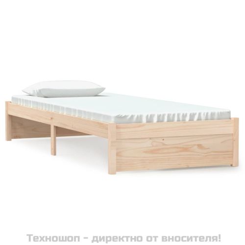 Рамка за легло, масивно дърво, 75x190 см, Small Single