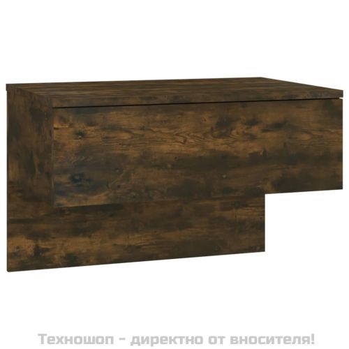 Нощни шкафчета за стенен монтаж, 2 бр, опушен дъб