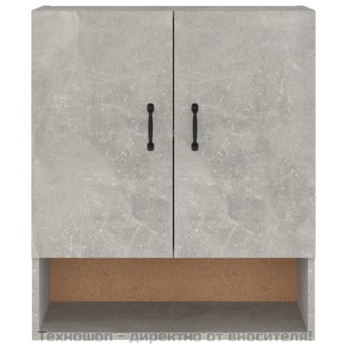 Стенен шкаф, бетонно сив, 60x31x70 см, инженерно дърво