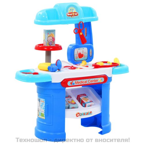 Детски лекарски комплект за игра от 15 части, 38x30x67,5 см