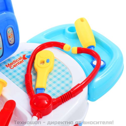Детски лекарски комплект за игра от 15 части, 38x30x67,5 см