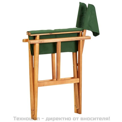 Режисьорски столове, 2 бр, акациево дърво масив, зелени