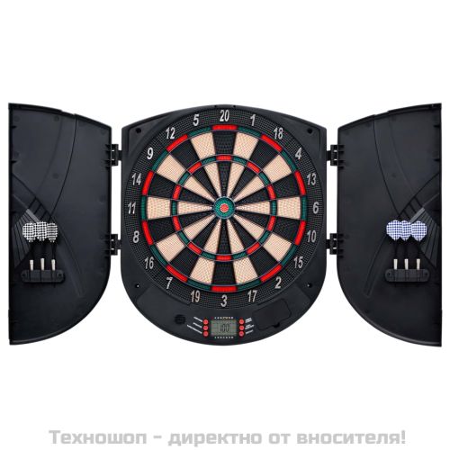Електрическа дъска за дартс, черна, полипропилен