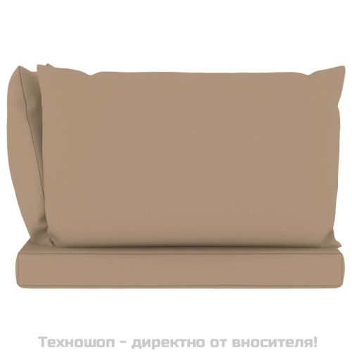 Палетни възглавници, 3 бр, таупе, Оксфорд плат