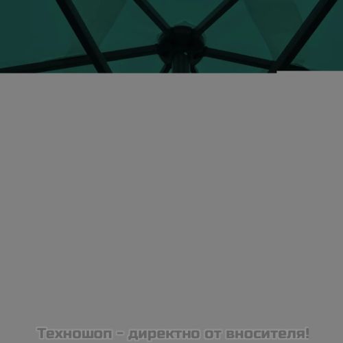 LED конзолен градински чадър 3 м зелен
