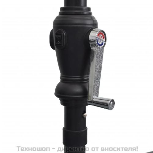 LED конзолен градински чадър 3 м пясъчнобял