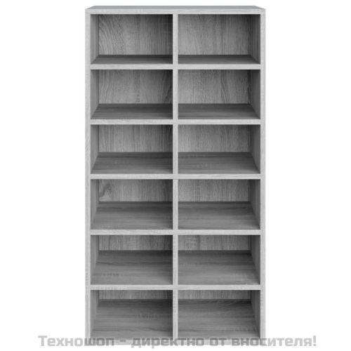 Етажерка за обувки, сив сонома, 54x34x100,5 см, инженерно дърво