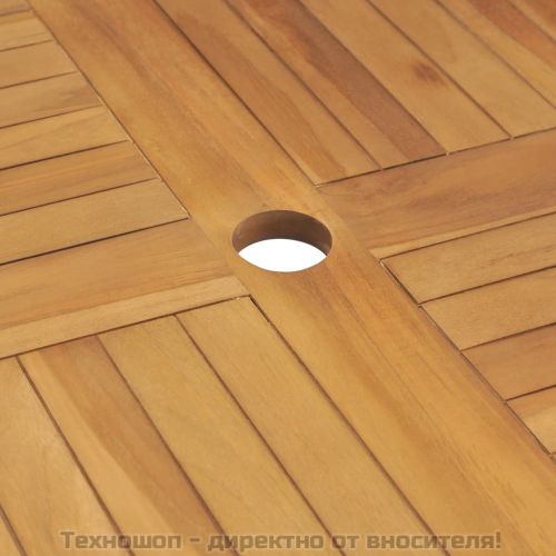 Сгъваема градинска маса 85x85x76 см тиково дърво масив