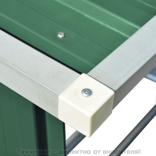 Навес за дърва, поцинкована стомана, 163x83x154 см, зелен