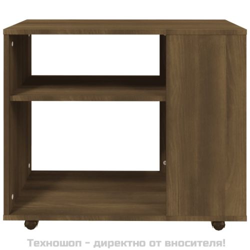 Странична маса, кафяв дъб, 70x35x55 см, инженерно дърво