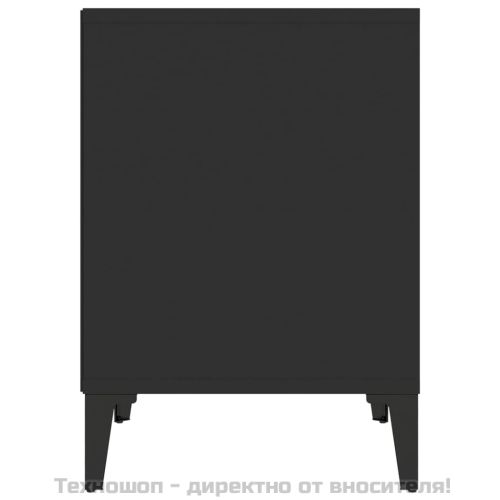 Нощно шкафче, черно,40x35x50 см