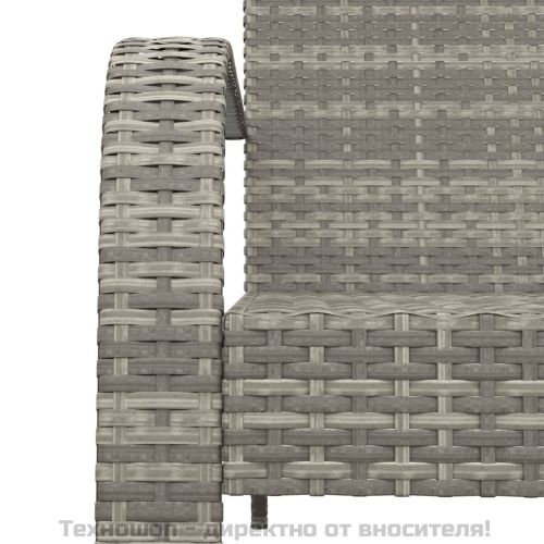 Градински стол Адирондак, сив, полиратан