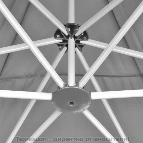 Шестоъгълна pop-up сгъваема шатра, сива, 3,6x3,1 м