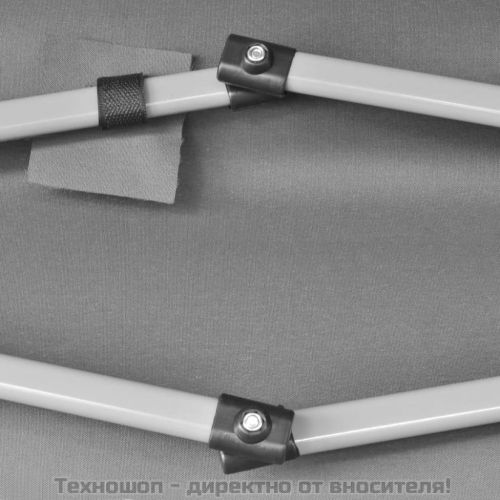 Шестоъгълна pop-up сгъваема шатра, сива, 3,6x3,1 м