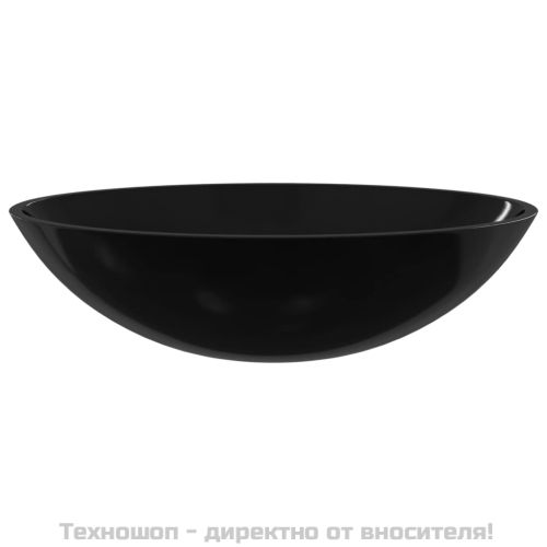 Стъклена мивка 50x37x14 см черна