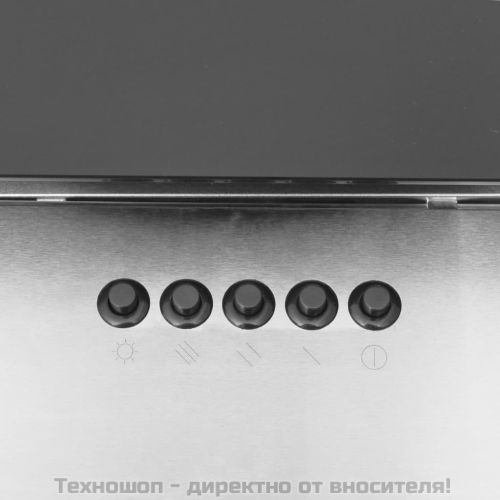 Стенен абсорбатор, 90 см, инокс и закалено стъкло, сребрист