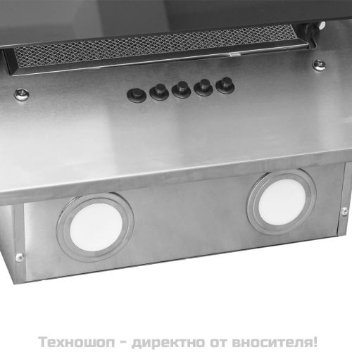 Стенен абсорбатор, 90 см, инокс и закалено стъкло, сребрист