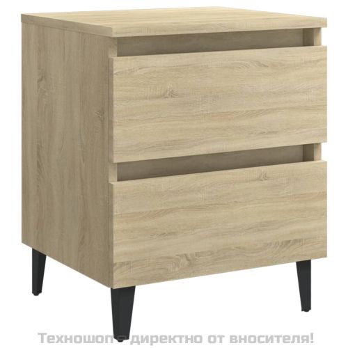 Нощни шкафчета, 2 бр, дъб сонома, 40x35x50 см, инженерно дърво