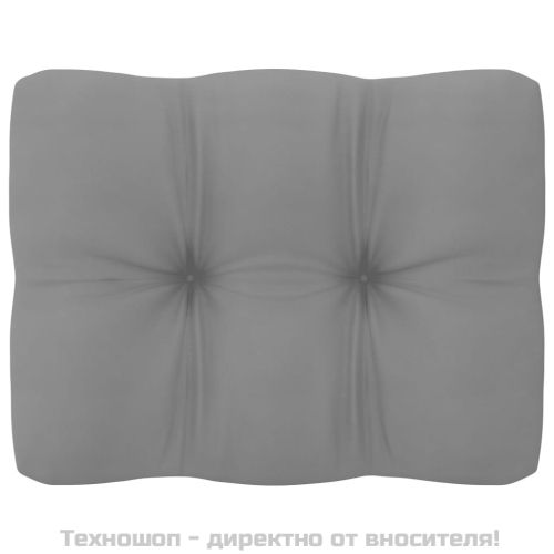 Градински лаундж комплект, 2 части, с възглавници, бор масив