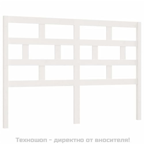Горна табла за легло, бяла, 156x4x100 см, бор масив