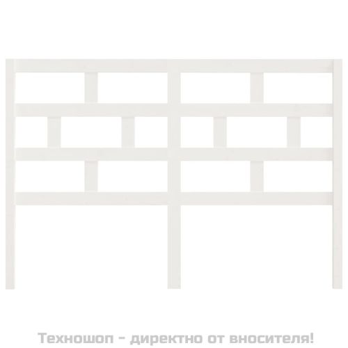 Горна табла за легло, бяла, 156x4x100 см, бор масив