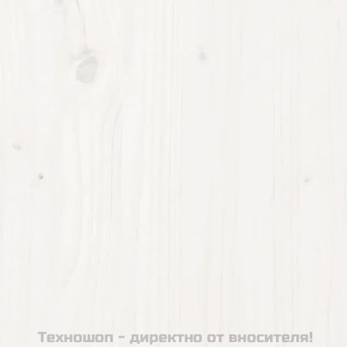 Горна табла за легло, бяла, 156x4x100 см, бор масив