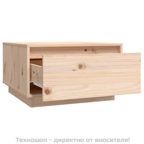 Кафе маса, 55x56x32 см, борово дърво масив
