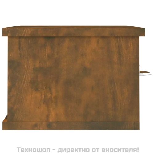 Стенен шкаф, опушен дъб, 60x26x18,5 см, инженерно дърво