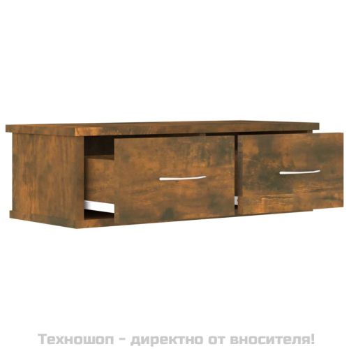 Стенен шкаф, опушен дъб, 60x26x18,5 см, инженерно дърво