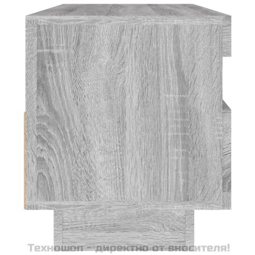 ТВ шкаф с LED осветление, сив сонома, 100x35x40 см