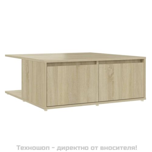 Маса за кафе, дъб сонома, 80x80x31 см, инженерно дърво