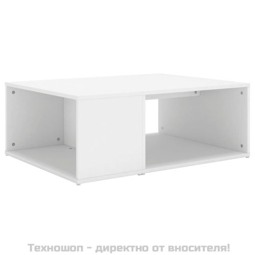 Маса за кафе, бяла, 90x67x33 см, инженерно дърво