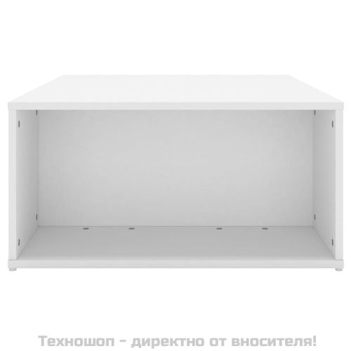 Маса за кафе, бяла, 90x67x33 см, инженерно дърво